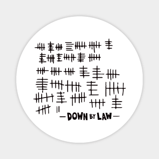 Down by Law Tribute - Cinematic Tally Marks Design - Jim Jarmusch Cult Movie Magnet